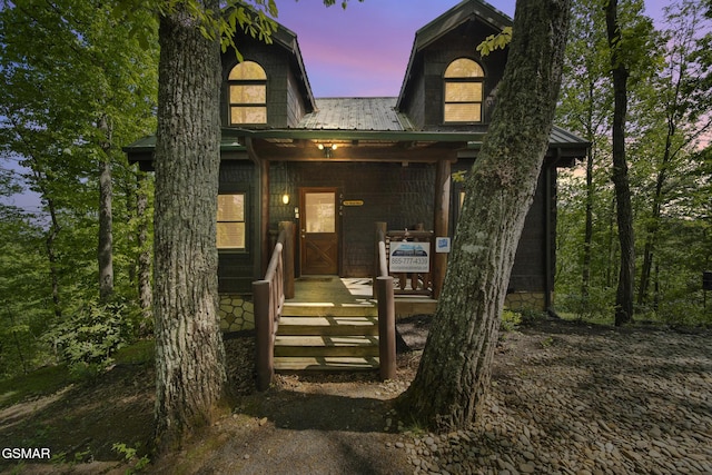 2126 Loafers Glory Way, Gatlinburg, TN 37738 - view of front of property with metal roof