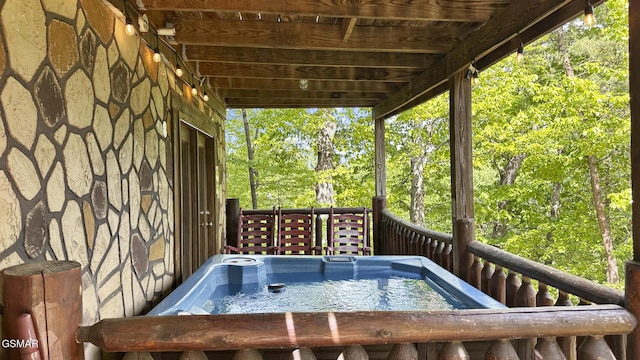 2126 Loafers Glory Way, Gatlinburg, TN 37738 - deck featuring a hot tub