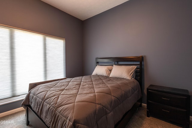 bedroom with carpet