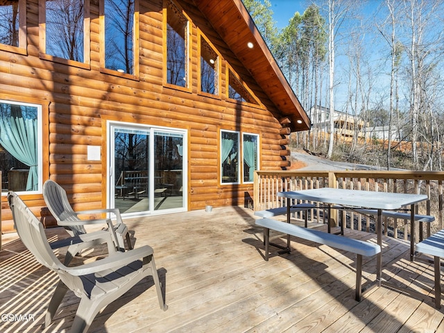 view of wooden terrace