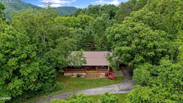 3114 Hatcher Top Rd, Sevierville, TN 37862 - view from above of property with a forest