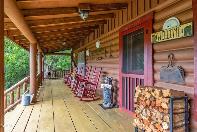 3114 Hatcher Top Rd, Sevierville, TN 37862 - view of wooden terrace