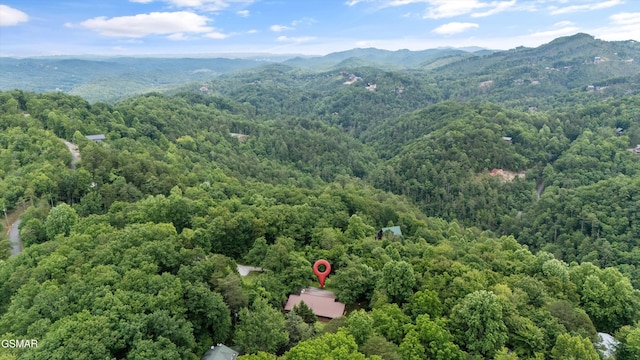 3114 Hatcher Top Rd, Sevierville, TN 37862 - bird's eye view of a heavily wooded area and a mountainous background