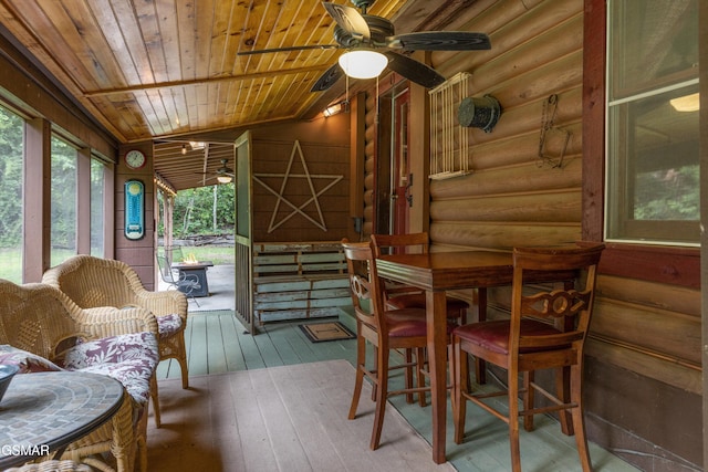 3114 Hatcher Top Rd, Sevierville, TN 37862 - sunroom with vaulted ceiling