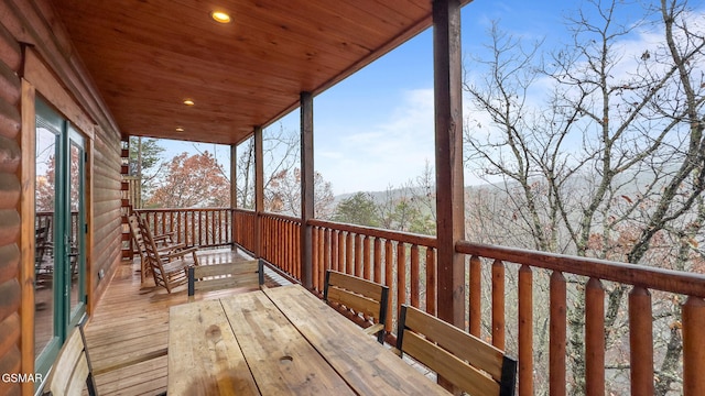 view of wooden deck