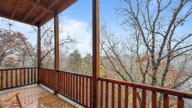 view of wooden terrace