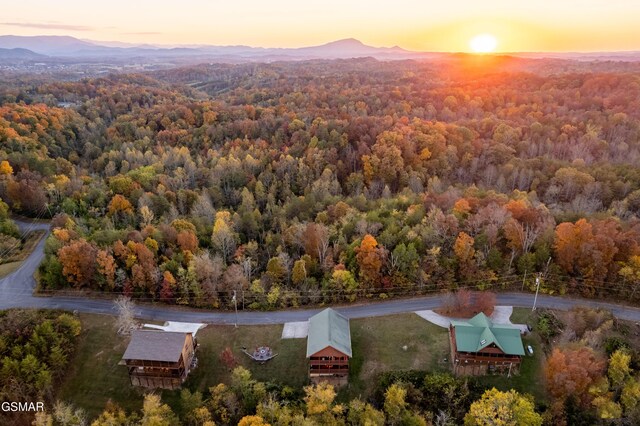 410 Oak Sky Way, Sevierville, TN 37876 - view from above of property with a heavily wooded area and mountains