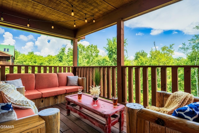 410 Oak Sky Way, Sevierville, TN 37876 - wooden deck featuring outdoor lounge area