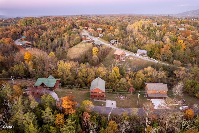 410 Oak Sky Way, Sevierville, TN 37876 - aerial view at dusk of a wooded view