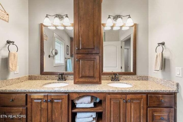 bathroom with vanity