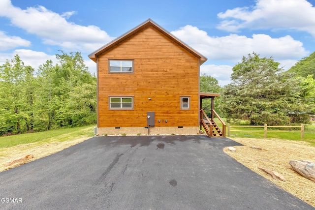2641 Willow Heights Way, Sevierville, TN 37876 - view of side of property featuring crawl space and stairway