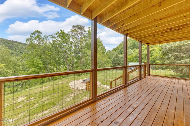 2641 Willow Heights Way, Sevierville, TN 37876 - wooden deck with a wooded view