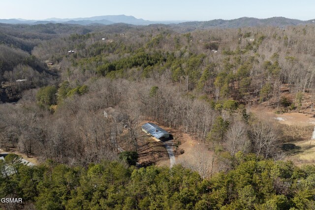 aerial view featuring a mountain view