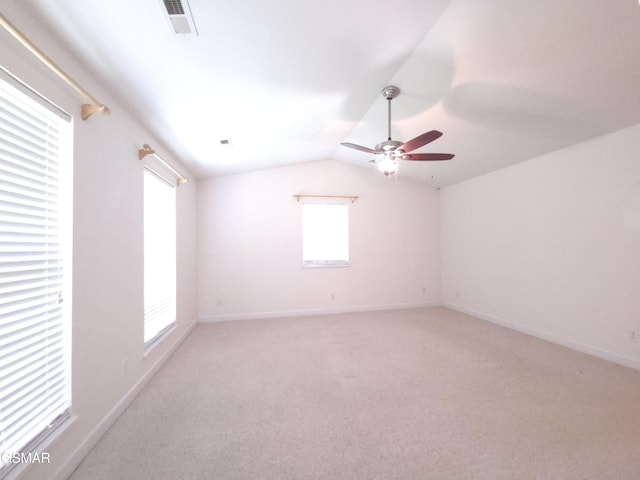 2865/2869 Happy Hollow Rd, Sevierville, TN 37862 - spare room featuring a ceiling fan, vaulted ceiling, and light colored carpet