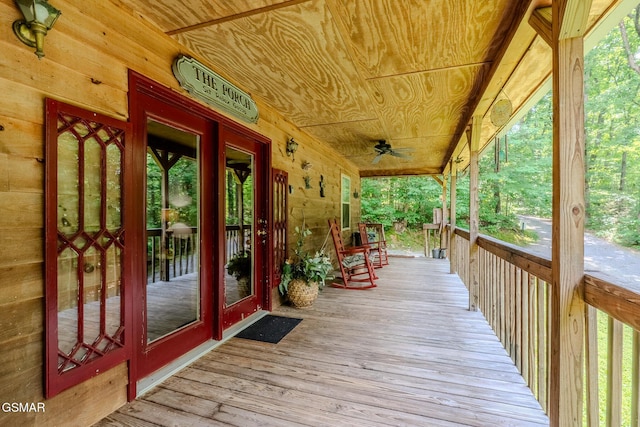 3078 Winding Way, Cosby, TN 37722 - porch featuring a ceiling fan
