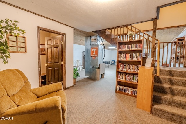 3078 Winding Way, Cosby, TN 37722 - carpeted living area featuring stairs
