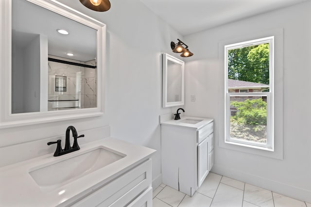 174 W Meeting St, Dandridge, TN 37725 - bathroom with vanity and a shower with shower door