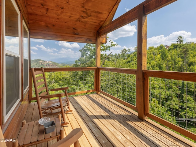 519 Edgewood Dr, Gatlinburg, TN 37738 - deck featuring a mountain view