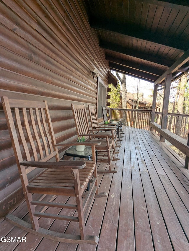 view of wooden deck