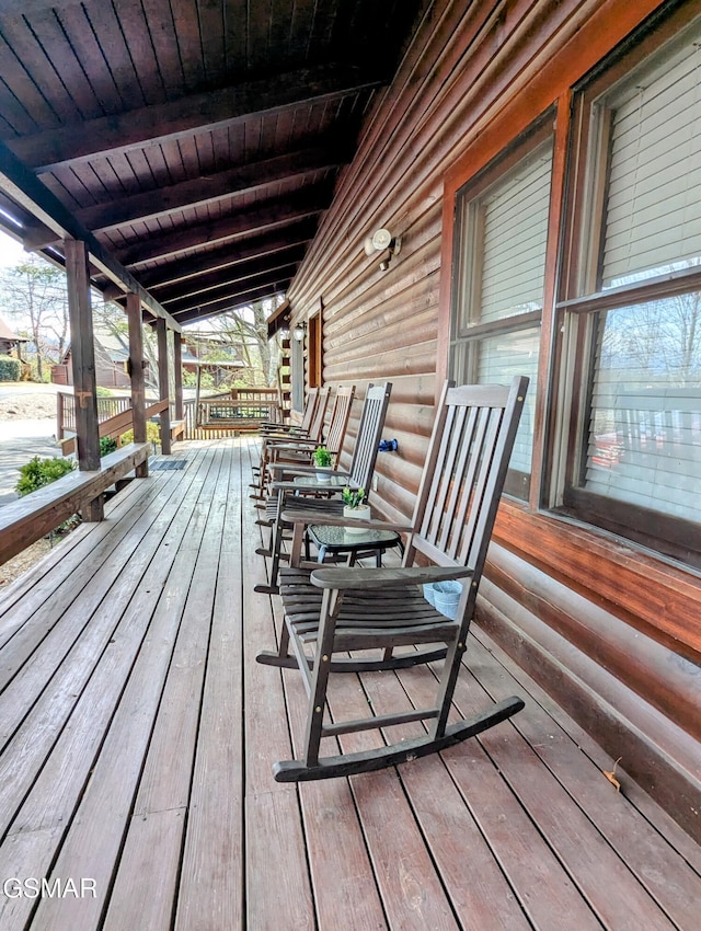 view of wooden terrace