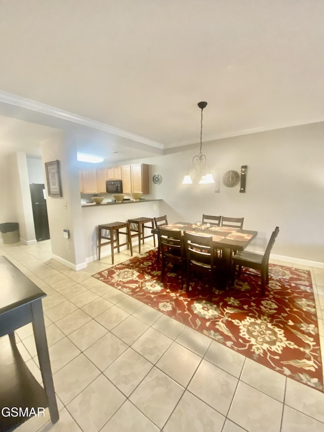 124 Plaza Dr Unit 3107, Pigeon Forge, TN 37863 - dining room with crown molding, light tile patterned flooring, and baseboards