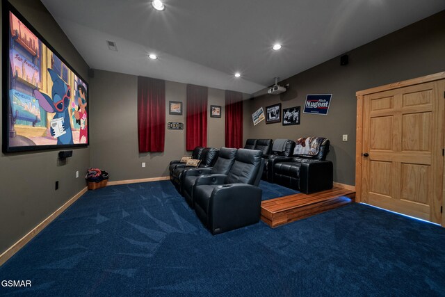 3995 Island View Way, Sevierville, TN 37876 - home theater with carpet and recessed lighting