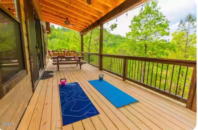 view of wooden deck