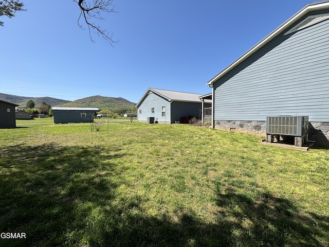 147 Padgett Mill Rd, Cosby, TN 37722 - view of yard featuring a mountain view and central AC