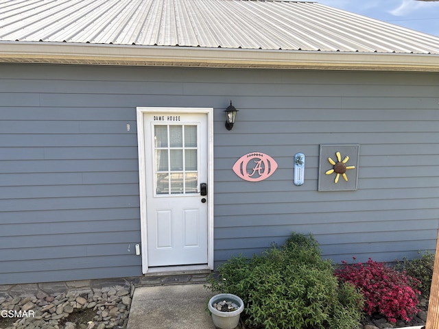 147 Padgett Mill Rd, Cosby, TN 37722 - view of exterior entry with metal roof