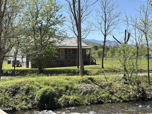 147 Padgett Mill Rd, Cosby, TN 37722 - exterior space featuring a deck with mountain view