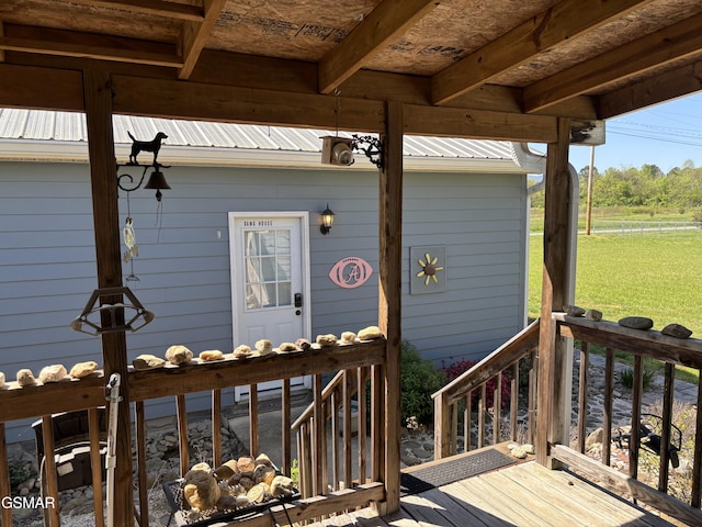 147 Padgett Mill Rd, Cosby, TN 37722 - deck featuring a yard