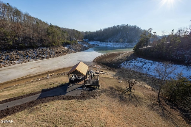 view of property's community with a water view