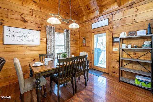 2430 Cobbler Way, Pigeon Forge, TN 37863 - dining area with wooden ceiling, plenty of natural light, wooden walls, and wood finished floors