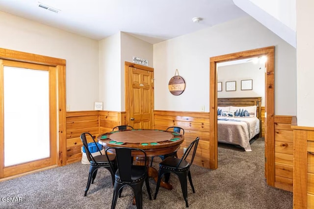 2430 Cobbler Way, Pigeon Forge, TN 37863 - dining room with wainscoting, carpet, and wooden walls