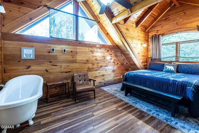 2430 Cobbler Way, Pigeon Forge, TN 37863 - bedroom featuring wood walls, wood finished floors, and wood ceiling