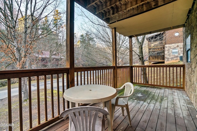 view of wooden terrace