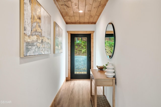 2278 Headrick Lead, Sevierville, TN 37862 - doorway featuring wood finished floors and wooden ceiling
