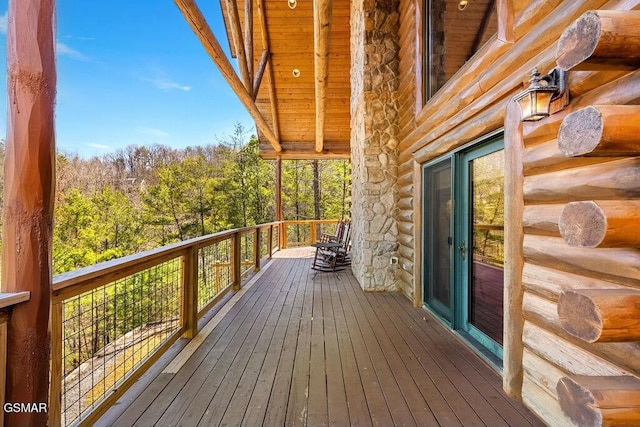 view of wooden terrace