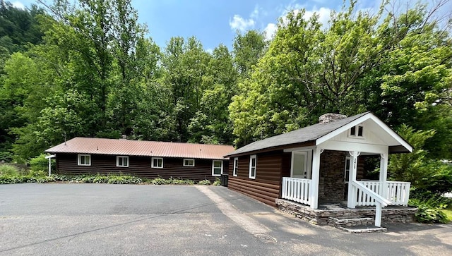 view of log-style house