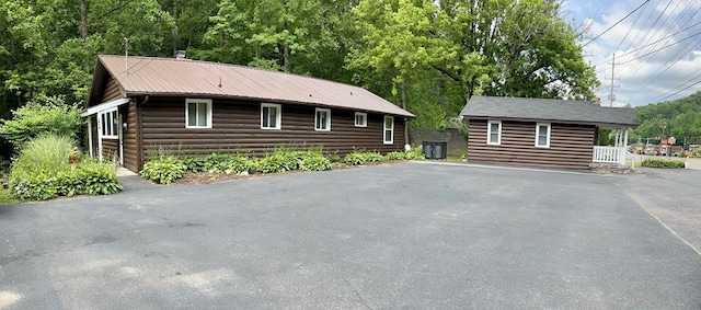 exterior space featuring central air condition unit