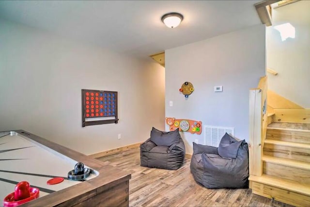 living room featuring wood-type flooring