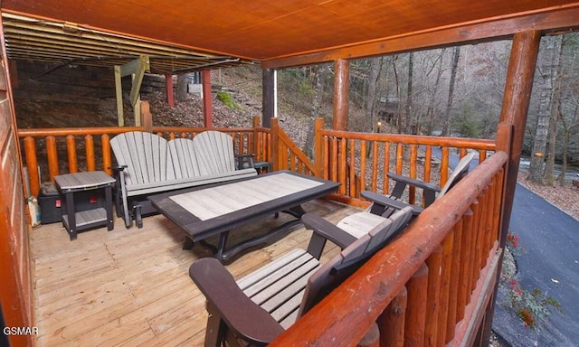 view of wooden terrace