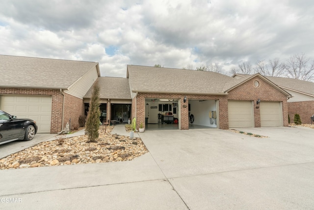 ranch-style home with a garage