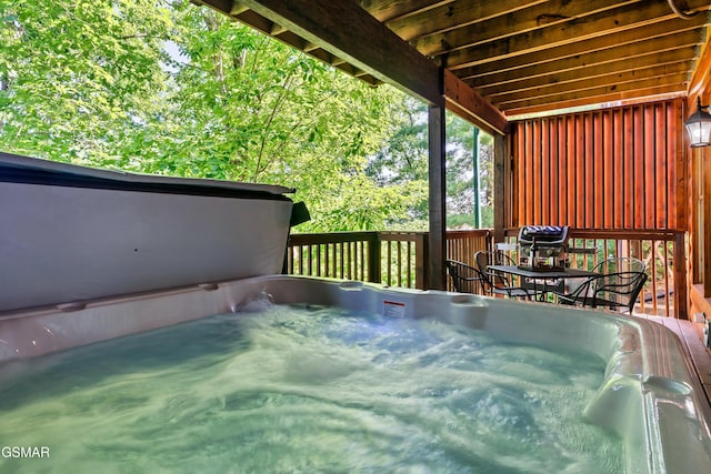 415 Big Bear Way, Pigeon Forge, TN 37863 - deck featuring a hot tub