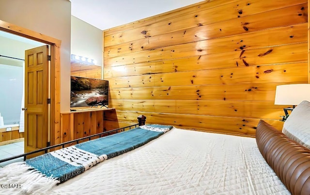 415 Big Bear Way, Pigeon Forge, TN 37863 - carpeted bedroom featuring wood walls