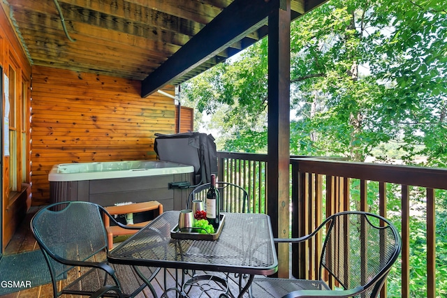 415 Big Bear Way, Pigeon Forge, TN 37863 - balcony featuring a hot tub
