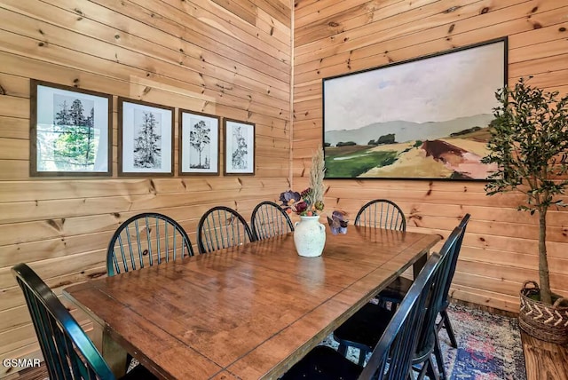 668 Stockton Dr, Sevierville, TN 37876 - dining room featuring wood walls
