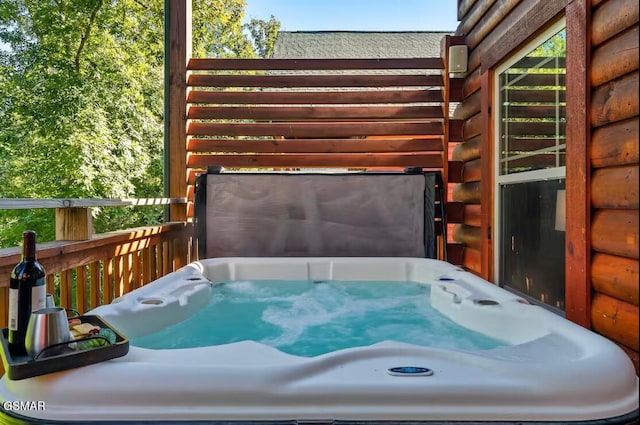 668 Stockton Dr, Sevierville, TN 37876 - deck featuring a hot tub