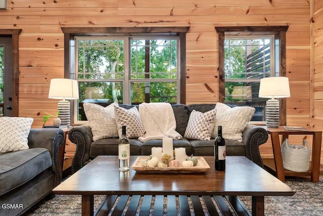 668 Stockton Dr, Sevierville, TN 37876 - living room with wood walls and healthy amount of natural light