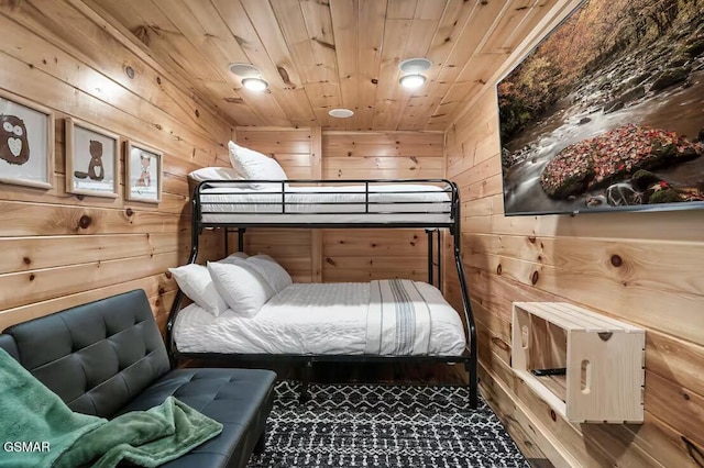 668 Stockton Dr, Sevierville, TN 37876 - bedroom with wooden walls and wooden ceiling